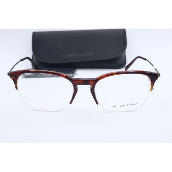 Giorgio Armani AR 7210 5686 Havana Half Rim Rectangle Eyeglasses Clear Lens 53mm - Picture 2 of 7
